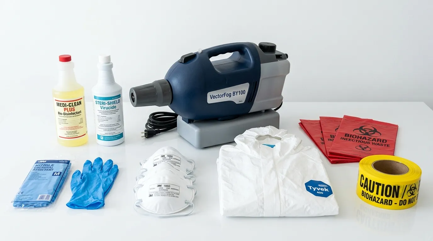 Professional biohazard remediation crew working in Marbletown